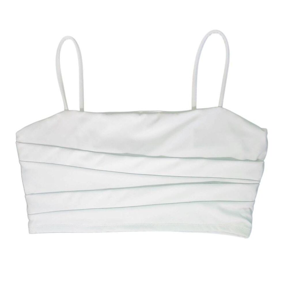 Olivaceous White Cropped Tank Top NWT Size Medium White Crop Top